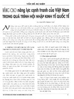 Nâng cao năng lực cạnh tranh của việt nam trong quá trình hội nhập kinh tế quốc tế 