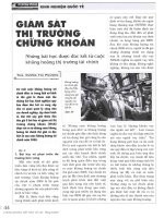 Giám sát thị trường chứng khoán những bài học được đúc kết từ cuộc khủng hoảng thị trường tài chính 