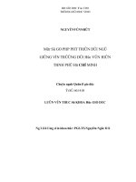 Một số giải pháp phát triển đội ngũ giảng viên ở trường ĐHVH thành phố hồ chí minh 