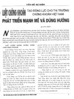 Luật chứng khoán tạo động lực cho thị trường chứng khoán việt nam phát triển mạnh mẽ và đứng đắn 