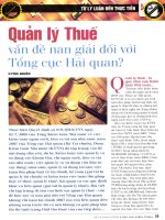 Quản lý thuế vấn đề nan giải đối với tổng cục hải quan 