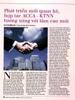 Phát triển mối quan hệ, hợp tác ACCA   KTNN tương xứng với tầm cao mới 