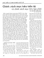 Chính sách mục tiêu tiền tệ và chính sách mục tiêu lạm phát 