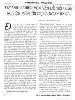 Doanh nghiệp với vấn đề tiếp cận nguồn vốn tín dụng ngân hàng 