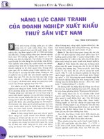 Năng lực cạnh tranh của doanh nghiệp xuất khẩu thủy sản việt nam 