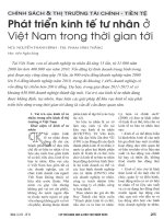 Phát triển kinh tế tư nhân ở việt nam trong thời gian tới 