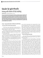 Quản lý giá thuốc trong nền kinh tế thị trường 