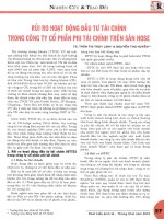 Rủi ro hoạt động đầu tư tài chính trong công ty cổ phần phi tài chính trên sàn HOSE 