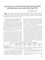 Về năng lực cạnh tranh và năng suất lao động của việt nam sau 5 năm gia nhập WTO 