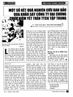 Một số kết quả nghiên cứu ban đầu qua khảo sát công ty đại chúng chưa niêm yết trên thị trường chứng khoán tập trung 