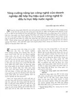 Tăng cường năng lực công nghệ của doanh nghiệp để hấp thụ hiệu quả công nghệ từ đầu tư trực tiếp nước ngoài 