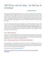 20h để học một kỹ năng