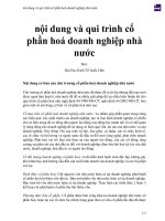 nội dung và qui trình cổ phần hoá doanh nghiệp nhà nước 