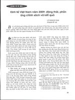 Kinh tế việt nam năm 2009 động thái, phản ứng chính sách và kết quả 