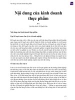 Nội dung của kinh doanh thực phẩm 