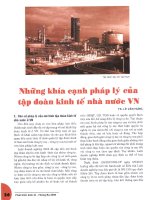 Những khía cạnh pháp lý của tập đoàn kinh tế nhà nước 