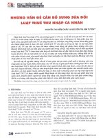 Những vấn đề cần bổ sung sửa đổi luật thuế thu nhập cá nhân 