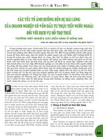 Các yếu tố ảnh hưởng đến sự hài lòng của doanh nghiệp có vốn đầu tư trực tiếp nước ngoài đối với dịch vụ hỗ trợ thuế trường hợp nghiên cứu điển hình ở đồng nai 