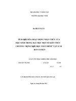 TÍCH cực hỏa HOẠT ĐỘNG NHẶN THỨC của học SINH TRONG dạ YHỌC một số KIÊN THỨC CHƯƠNG ĐỘNG lực học CHẮT điểm vật lí 10 