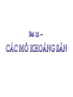 bài 15 các mỏ khoáng sản