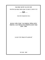 đảng với cuộc vận động nông dân trong cao trào giải phóng dân tộc 1939 1945 