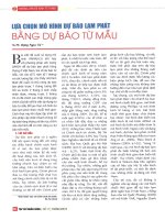 Lựa chọn mô hình dự báo lạm phát bằng dự báo từ mẫu 