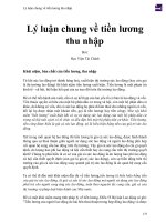 Lý luận chung về tiền lương thu nhập 