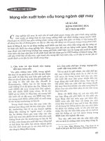 Mạng sản xuất toàn cầu trong ngành dệt may 