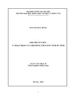 đổi mới tổ chức và hoạt động của hội đồng nhân dân tỉnh hà tĩnh 