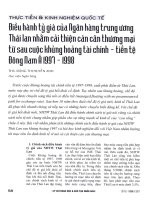 Điều hành tỷ giá của ngân hàng trung ương thái lan nhằm cải thiện cán cân thương mại từ sau cuộc khủng hoảng tài chính   tiền tệ đông nam á 1997   1998 