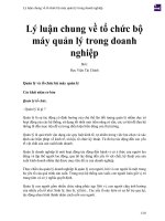 Lý luận chung về tổ chức bộ máy quản lý trong doanh nghiệp 