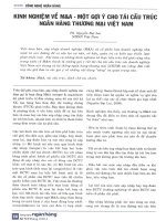 Kinh nghiệm về ma   một gợi ý cho tái cấu trúc ngân hàng thương mại việt nam 