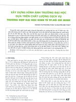 Xây dựng hình ảnh trường đại học dựa trên chất lượng dịch vụ trường hợp đại học kinh tế tp  hồ chí minh 