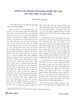 Những lực cản đối với doanh nghiệp việt nam khi thực hiện tái cấu trúc 