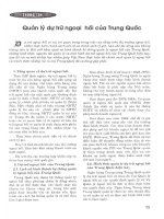 Quản lý dự trữ ngoại hối của trung quốc 