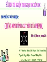Tính axit yếu của phenol 
