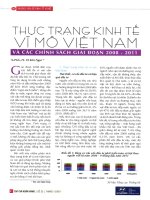 Thực trạng kinh tế vĩ mô việt nam và các chính sách giai đoạn 2008   2011 