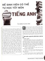 Để sinh viên có thể tự học tốt môn tiếng anh 