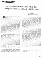 Quan hệ kinh tế việt nam   nhật bản trong bối cảnh quốc tế mới và triển vọng 