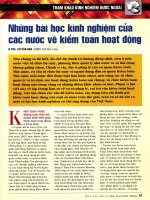 Những bài học kinh nghiệm của các nước về kiểm toán hoạt động 