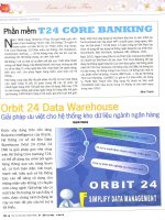 Orbit 24 data warehouse   giải pháp ưu việt cho hệ thống kho dữ liệu ngành ngân hàng 