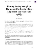 Phương hướng biện pháp đẩy mạnh tiêu thụ sản phẩm tăng doanh thu của doanh nghiệp 