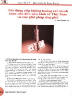 Tác động của khủng hoảng tài chính toàn cầu đến nền kinh tế việt nam và các giải pháp ứng phó 