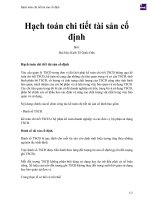 Hạch toán chi tiết tài sản cố định 