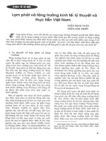 Lạm phát và tăng trưởng kinh tế lý thuyết và thực tiễn việt nam 