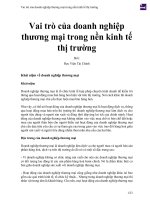 Vai trò của doanh nghiệp thương mại trong nền kinh tế thị trường 