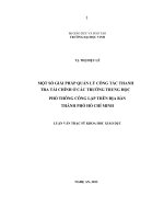 Một sổ giải pháp quản lý công tác thanh tra tài chỉnh ở các trường trung học pho thông công lập trên địa bàn TP hồ chí minh 