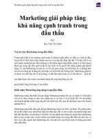 Marketing giải pháp tăng khả năng cạnh tranh trong đấu thầu 