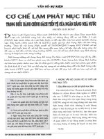 Cơ chế lạm phát mục tiêu trong điều hành chính sách tiền tệ của ngân hàng nhà nước 