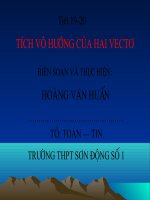 Tích vô hướng của hai véc tơ